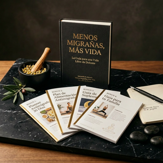 MENOS MIGRAÑA, MAS VIDA - E-BOOK + 4 BONOS GRATIS